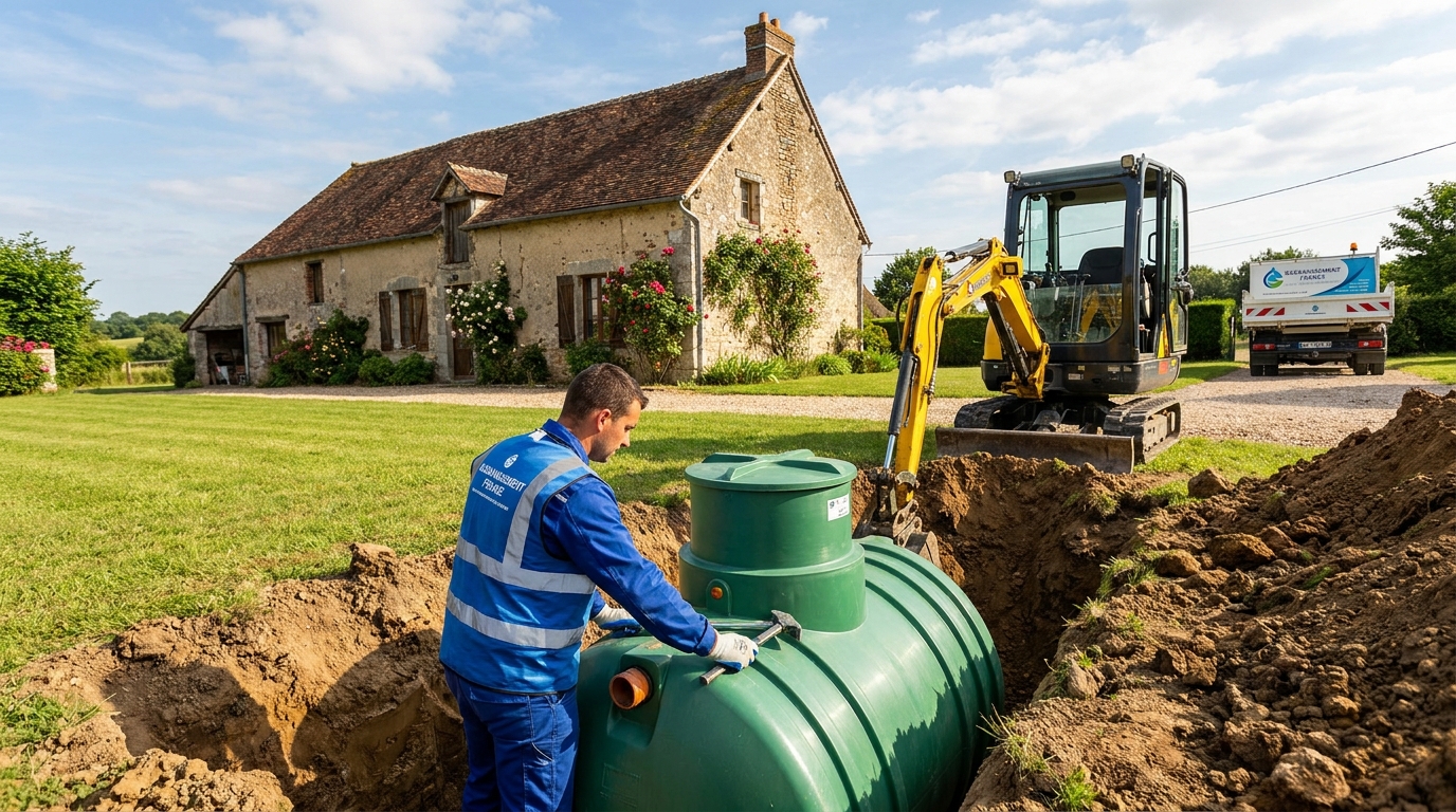 Assainissement individuel et micro-station à Sarthe – France-Assainissement